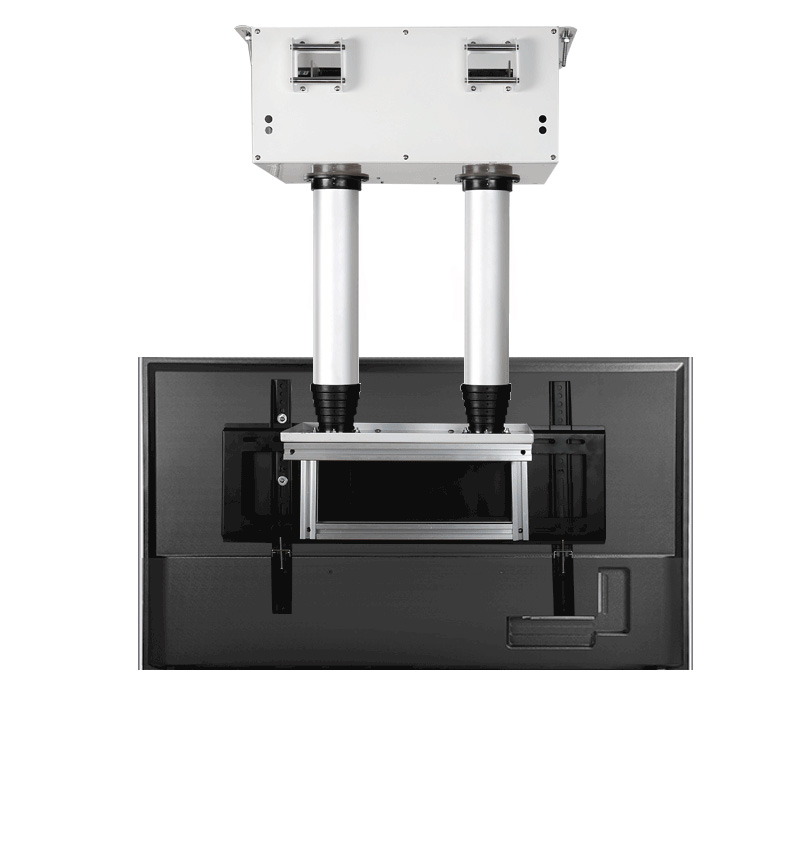 双杆电视升降吊架遥控伸缩液晶电视架子大承重75-100英寸厂家直销